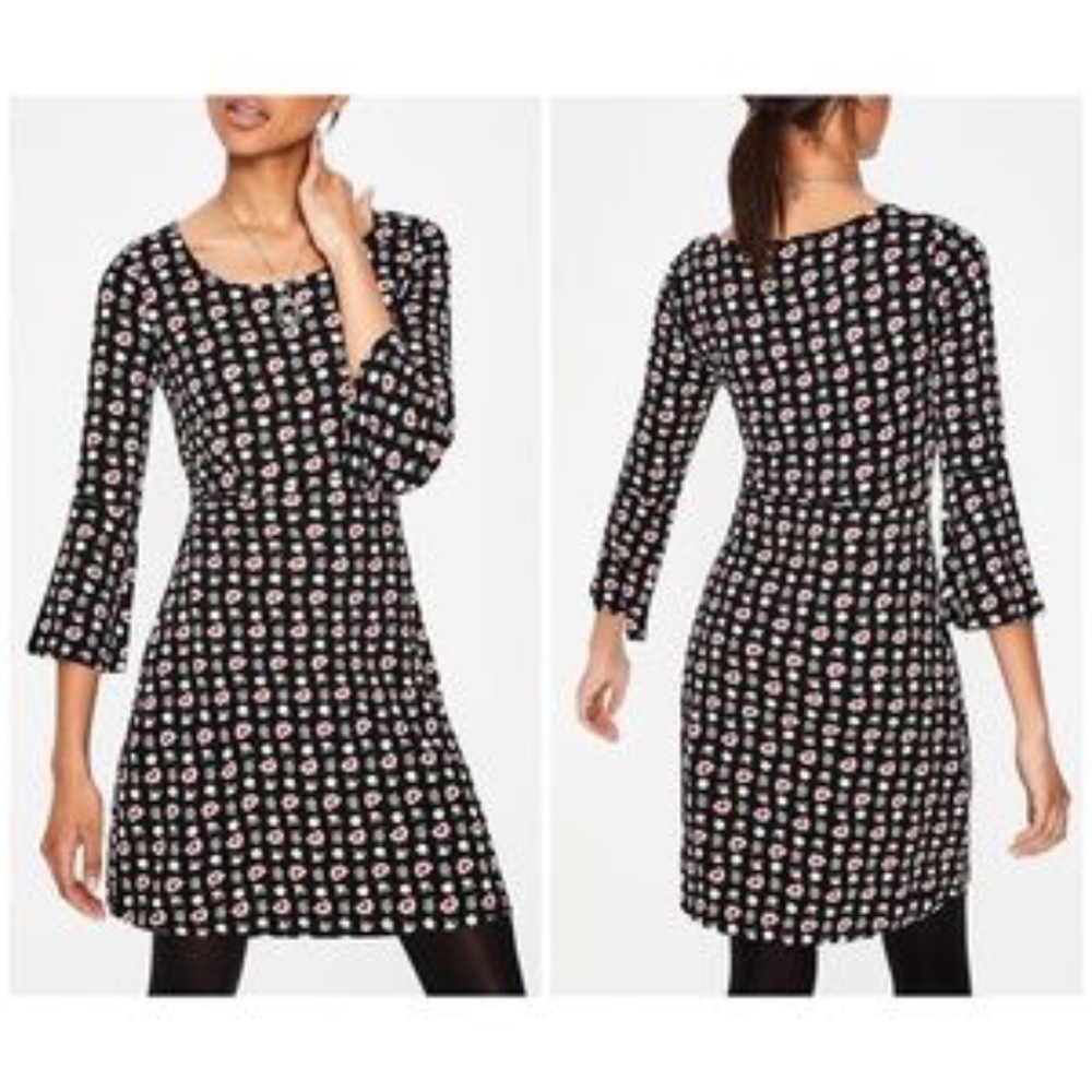 Boden Miriam Stretch Jersey Flower Press Tunic 14L